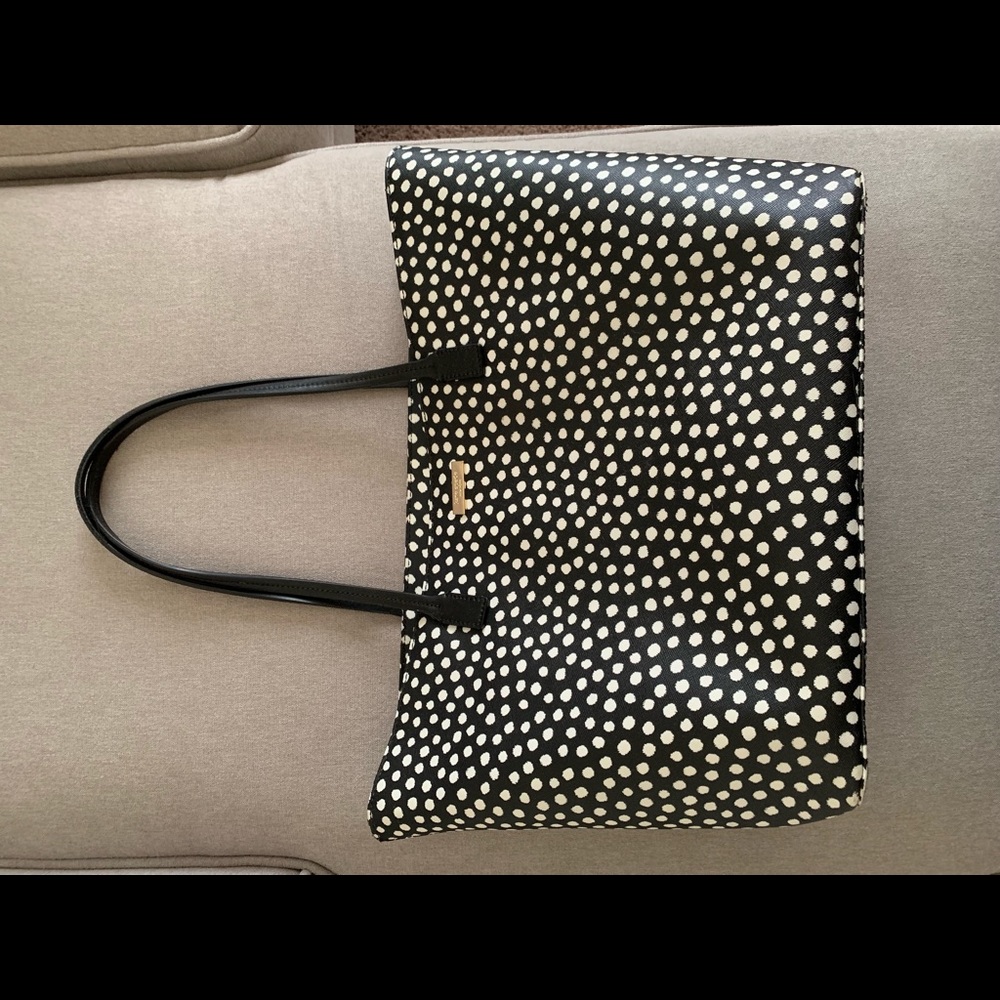 Kate Spade Black and White Polka Dot Large Bag